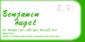 benjamin hugel business card